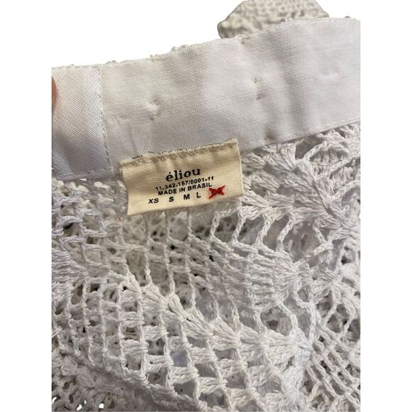 ELIOU Doily Crocheted Mini Skirt in White One Size - Picture 8 of 9